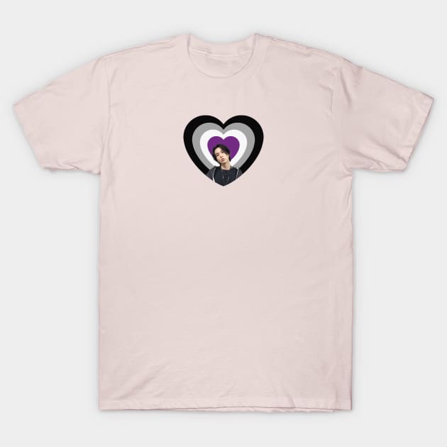 Yoongi supporting asexuals with kissy face T-Shirt by kitispa